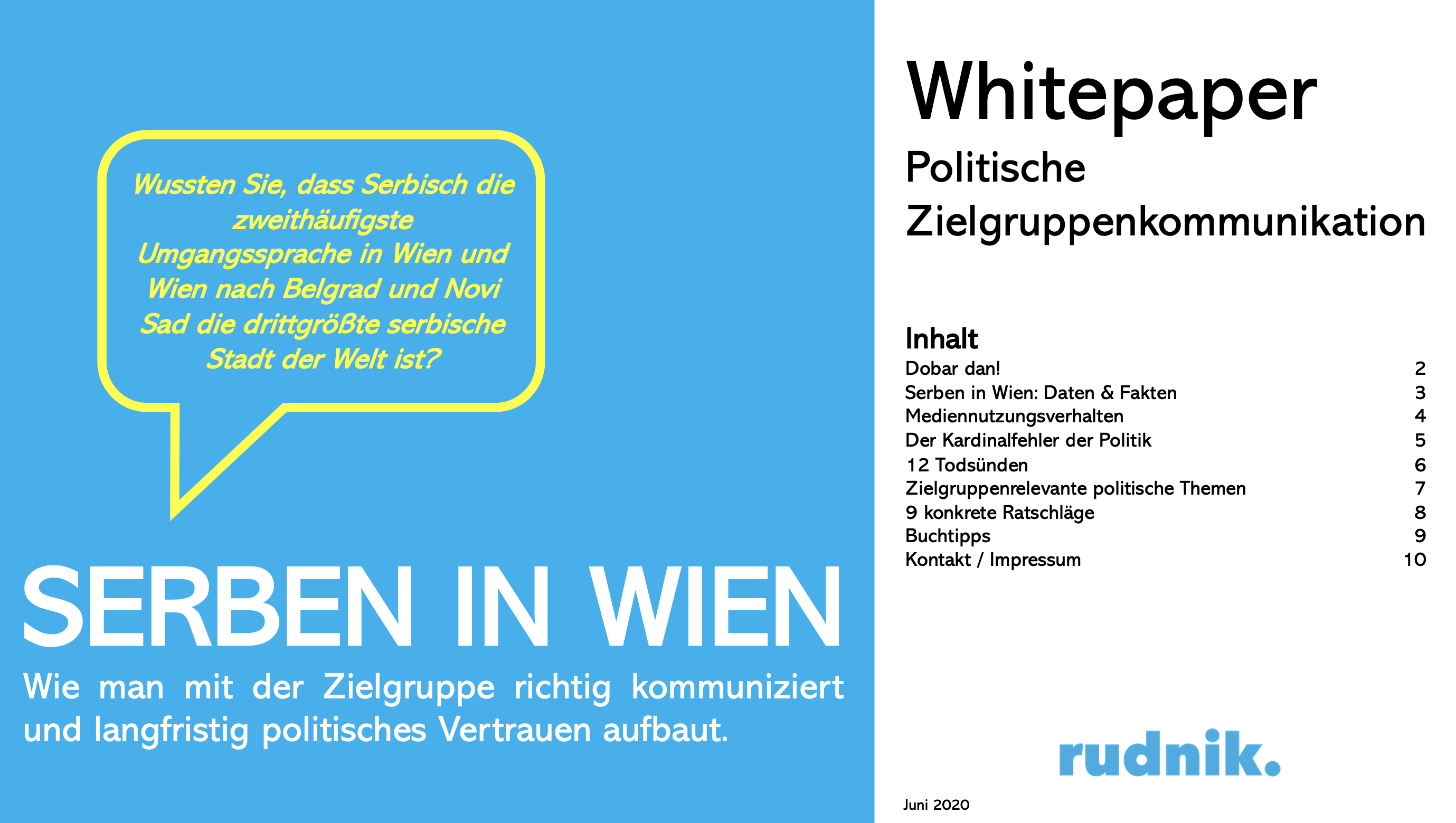 (DOWNLOAD) Whitepaper: Serben in Wien - Politische Zielgruppenkommunikation